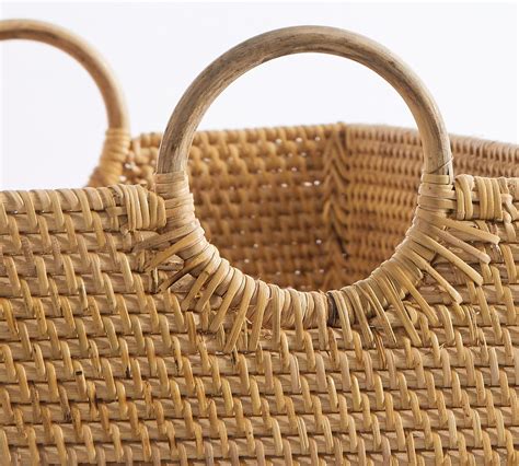 Monique Lhuillier Weaverly Woven Rattan Nesting Baskets Pottery Barn