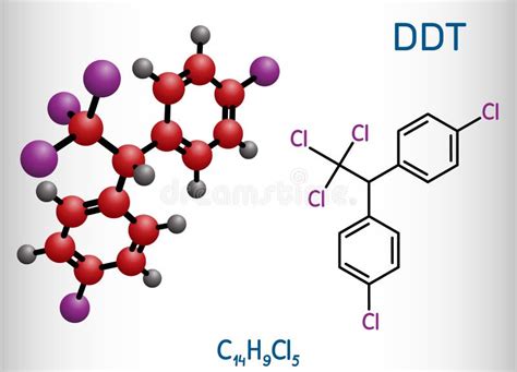 Mol Cula Ddt Diclorodifeniltricloroetano Um Inseticida Organoclorado