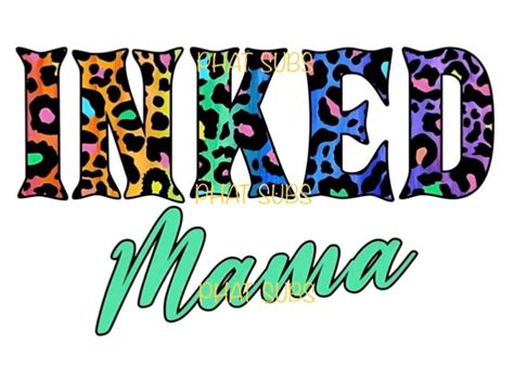 Sublimation Print Inked Mama Leopard Print Ready To Press Heat Transfer