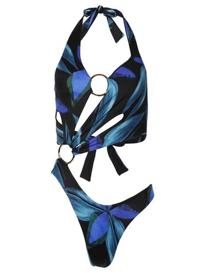 Louisa Ballou Black And Blue Sex Wax One Piece Swimsuit Modesens