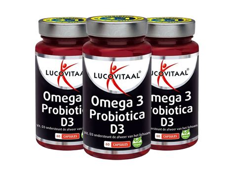 3x 60 Lucovitaal Omega 3 Probiotica D3 Capsules Aanbieding IBOOD