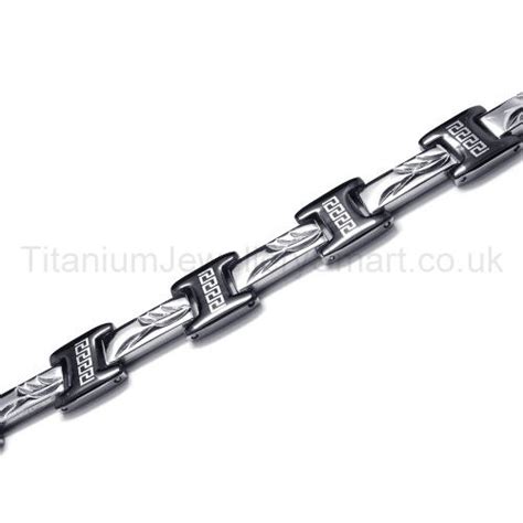 Great Wall Series Titanium Engraved Twig Bracelet 18627 94 Titanium