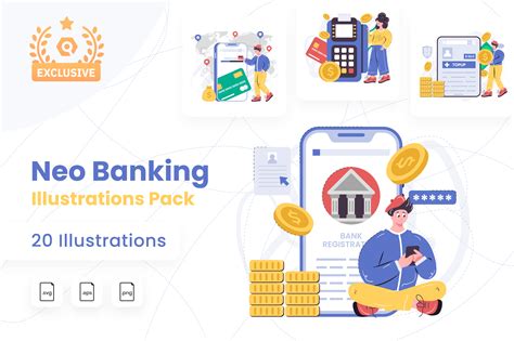 Premium Neo Banking Illustration Pack From Business Illustrations