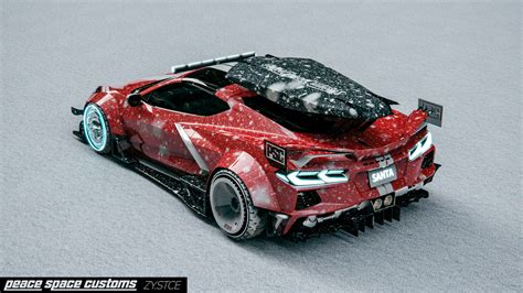 Chevrolet Corvette C8 Merry Christmas Cgtrader