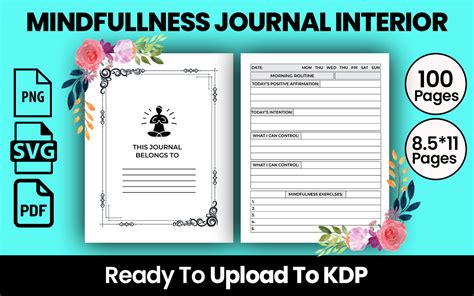 MINDFULLNESS JOURNAL KDP INTERIOR Graphic By Razongraphics Creative