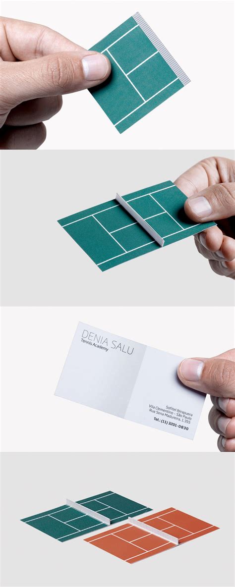 Tennis Court Business Card Tarjetas de visita creativas Diseño de