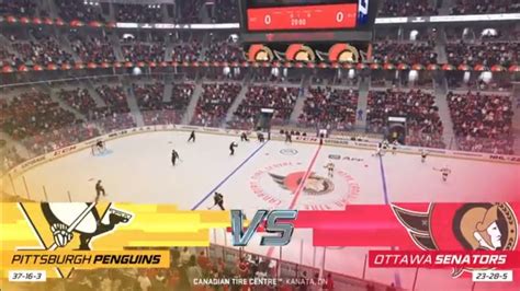 NHL 22 Gameplay Pittsburgh Penguins Vs Ottawa Senators YouTube