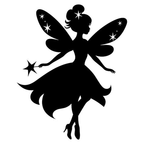 Premium Vector | Cute fairy silhouette