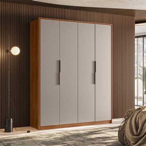 Guarda Roupa Casal Portas Attore Nogueira Touch Nude Prime Leroy Merlin