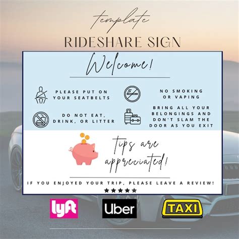 Printable Uber Sign Etsy