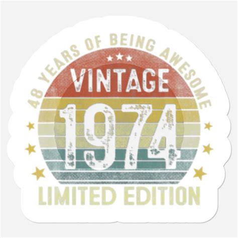 Vintage 1974 Limited Edition 48 Year Old Ts 48t Stickers Sold By Pushpendra Singh Sku