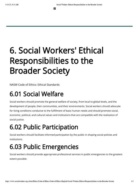 Workers Ethical Responsibilities To The Broader Society Include