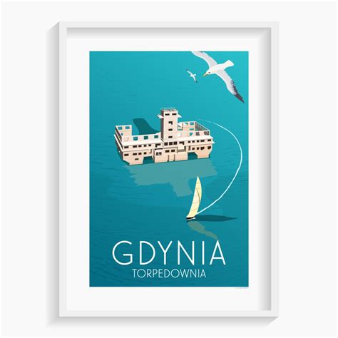 Plakat Gdynia Torpedownia 40x50 cm A W WIĘCKIEWICZ Sklep EMPIK