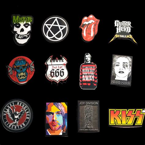 Pcs Rock Band Logo Stickers Decal Lot Punk Music Vinyl Etsy