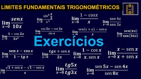 Limites Fundamentais Trigonom Tricos Resolu O De Exerc Cios Youtube