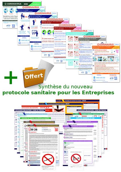 Pack Affichages Obligatoires 8 Affichages Covid19 Tout Inclus