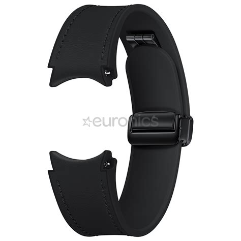 Samsung Galaxy Watch6 D Buckle Hybrid Eco Leather Band M L Black