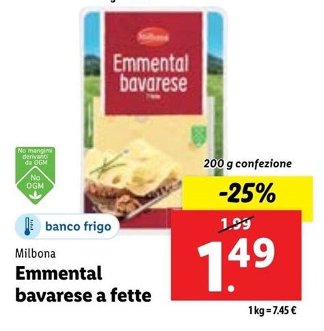 Milbona Emmental Bavarese A Fette 200 G Confezione Offerta Di Lidl