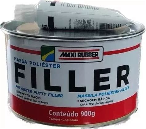 Massa Poliester Correção Automotiva Filler Maxi Rubber 900g MercadoLivre