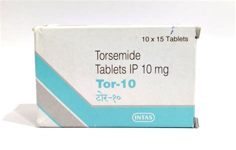 Torasemide 10mg Torsemide Tablets Ip 100mg Intas Pharmaceuticals Ltd