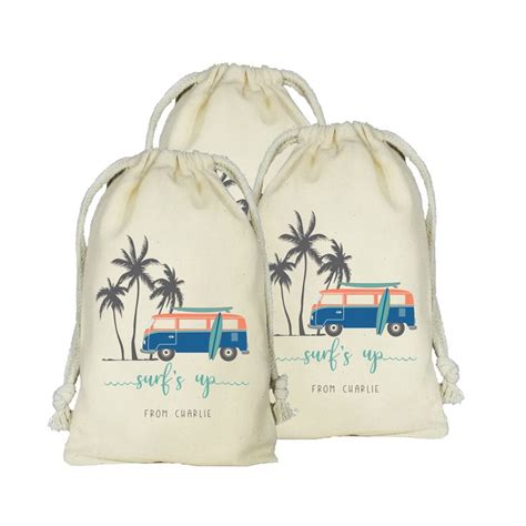 Surfing Party Favors Set Of Bags Surf S Up Birthday Beach Theme