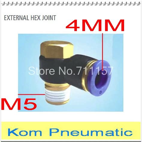 10pcs Lot Pneumatic Aph Male Hexagon Air Fitting 4mm M5 Thread Push