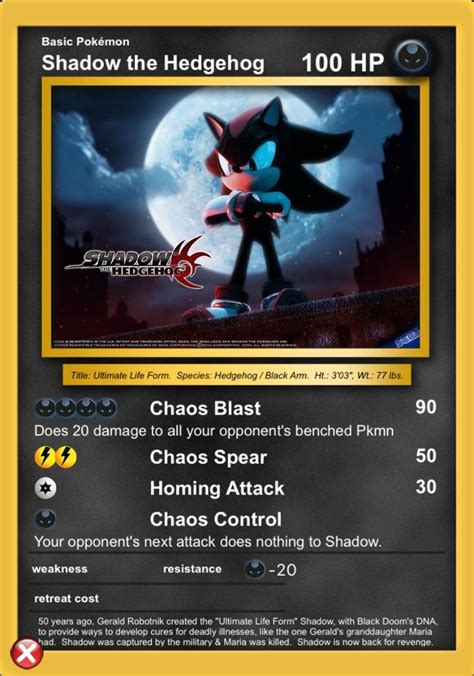 The Best Shadow The Hedgehog Pokemon Card Ideas – Hovk.org