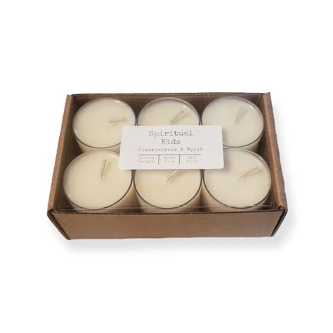 Frankincense Myrrh All Natural Soy Wax Tealights Count Hand Poured