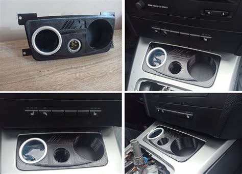 ⭐ BMW e90 e91 e92 e93 Cup Holder with Single 52mm Gauge Mount + Lighter ...