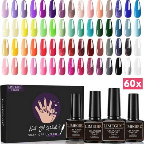 Gelnagels Kleuren Set XL 60x Gellak Box 60 Verschillende Kleuren
