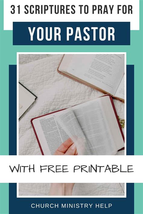 31 Scriptures To Pray For Your Pastor Free Printable