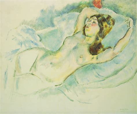 Nude Woman Reclining Painting By Jules Pascin Fine Art America