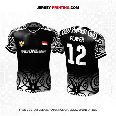 Jersey Futsal Hitam Motif Batik 22 Jersey Printing Bikin Jersey