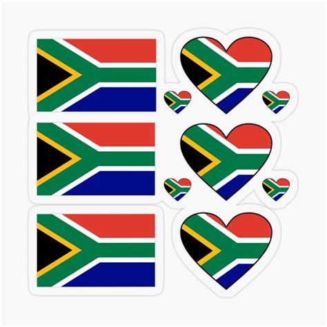 South Africa Stickers South African Sticker Sheet South Africa Flag Stickers By Gracetee