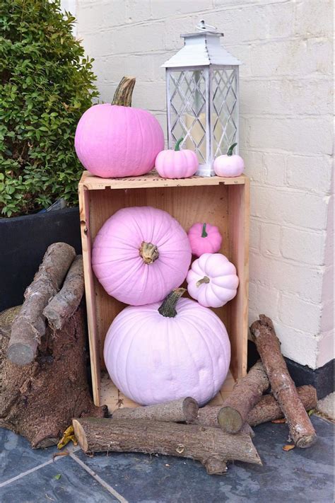 Vibrant Pink Pumpkin Porch Decor For Halloween