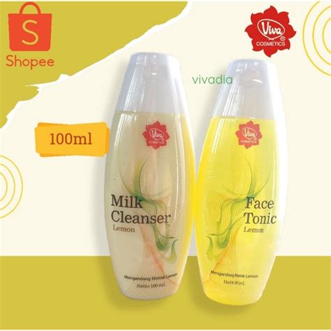 Jual Viva Milk Cleanser Face Tonic Lemon Untuk Kulit Berminyak Dan