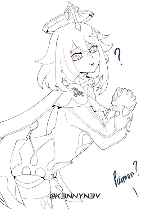 Adult Paimon I Had To Do It Fan Art By Me Rgenshinimpact