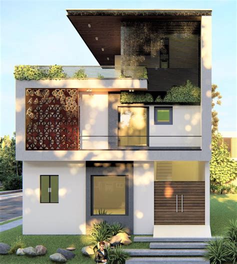 Duplex Elevation Designs Best Exterior Design Architectural Plan Hire A Make My House Expert