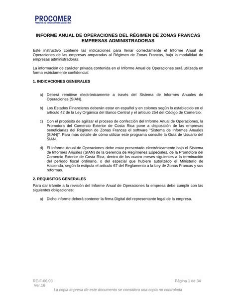 PDF INFORME ANUAL DE OPERACIONES DEL RÉGIMEN DE Operaciones de