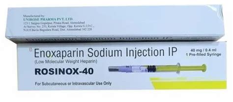 Rosinox Mg Ml Enoxaparin Sodium Injection Ip At Rs Box In Mumbai