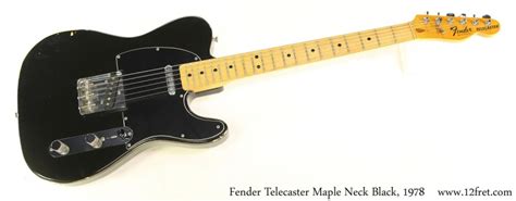 Fender Telecaster Maple Neck Black 1978 The Twelfth Fret