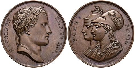 Napoléon I 1804 1814 1815 Bronzemedaille 1809 Slg Julius 2096