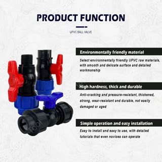 20mm 25mm 32mm Compact Ball Valve Heavy Duty Poly HDPE PP UPVC Male