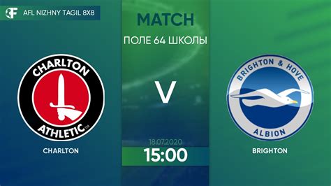 18 07 2020 CHARLTON BRIGHTON Nizhny Tagil Afl YouTube