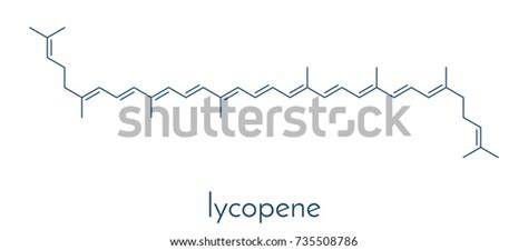 Lycopene Red Tomato Pigment Molecule Skeletal Formula