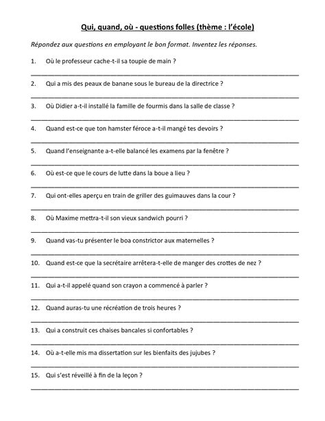 Comment répondre aux questions