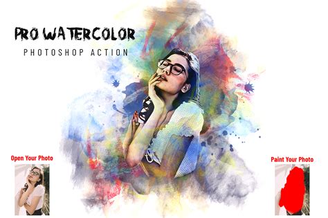 Pro Watercolor Effect Photoshop Action Invent Actions