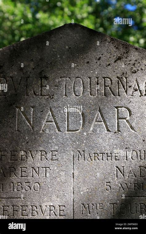 The Tombstone Of Famous French Photographer Nadar In Père Lachaise