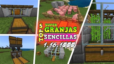 🔥minecraft Bedrock Top 5 Granjas Sencillas 1 16 100 4 🔰pe Xbox