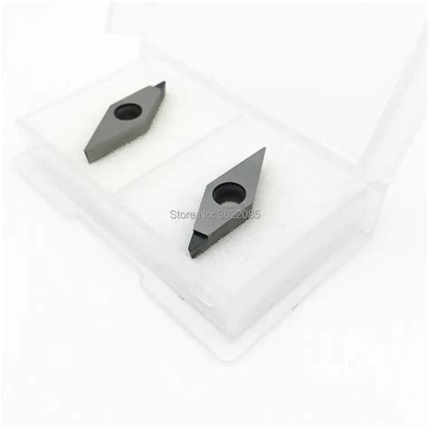 KLOT 2PCS VCGT1604 PCD CBN Diamond Tipped Turning Insert CNC Lathe